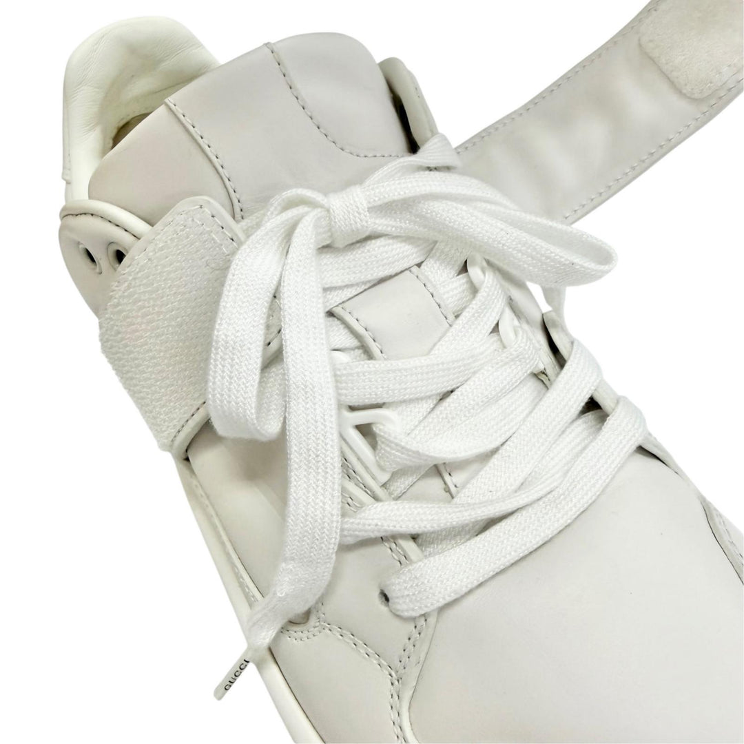 Great GUCCI sneakers Logo Platform Wave Leather white leather Women 36.5 805708