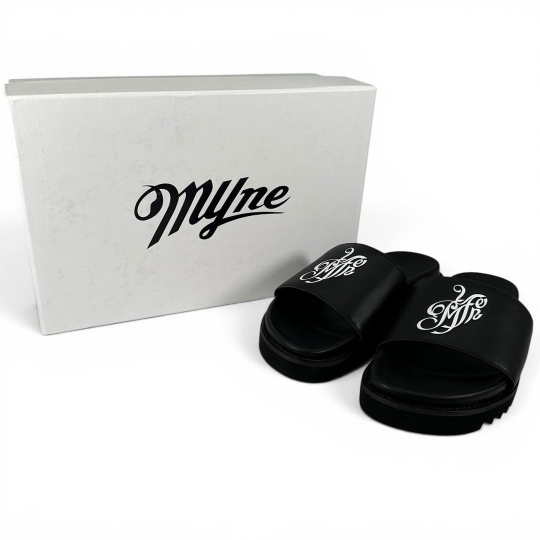 Pristine MYne Sandals Logo Slide Sandals black ー Women 40 G08FW701