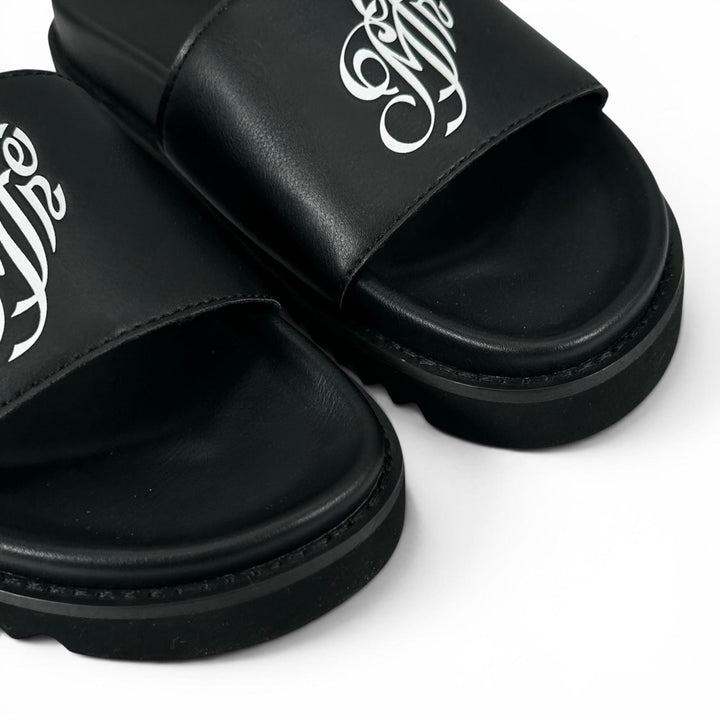 Pristine MYne Sandals Logo Slide Sandals black ー Women 40 G08FW701