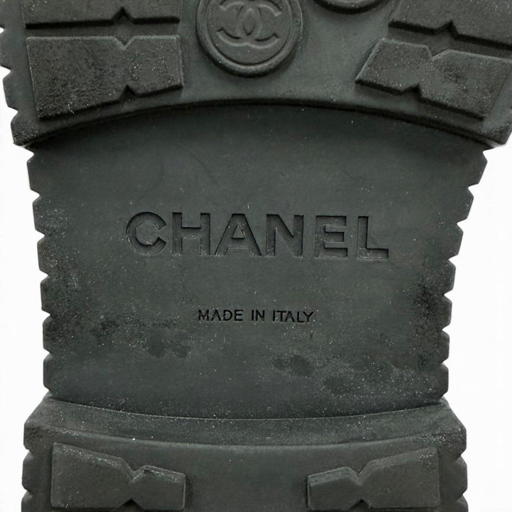 Great CHANEL short boots Coconeige black Suede leather Women 36 G37813