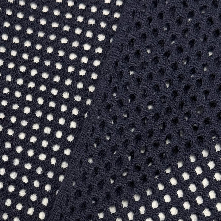 Excellent HERMES Scarf Mesh Stole Navy cashmere mens