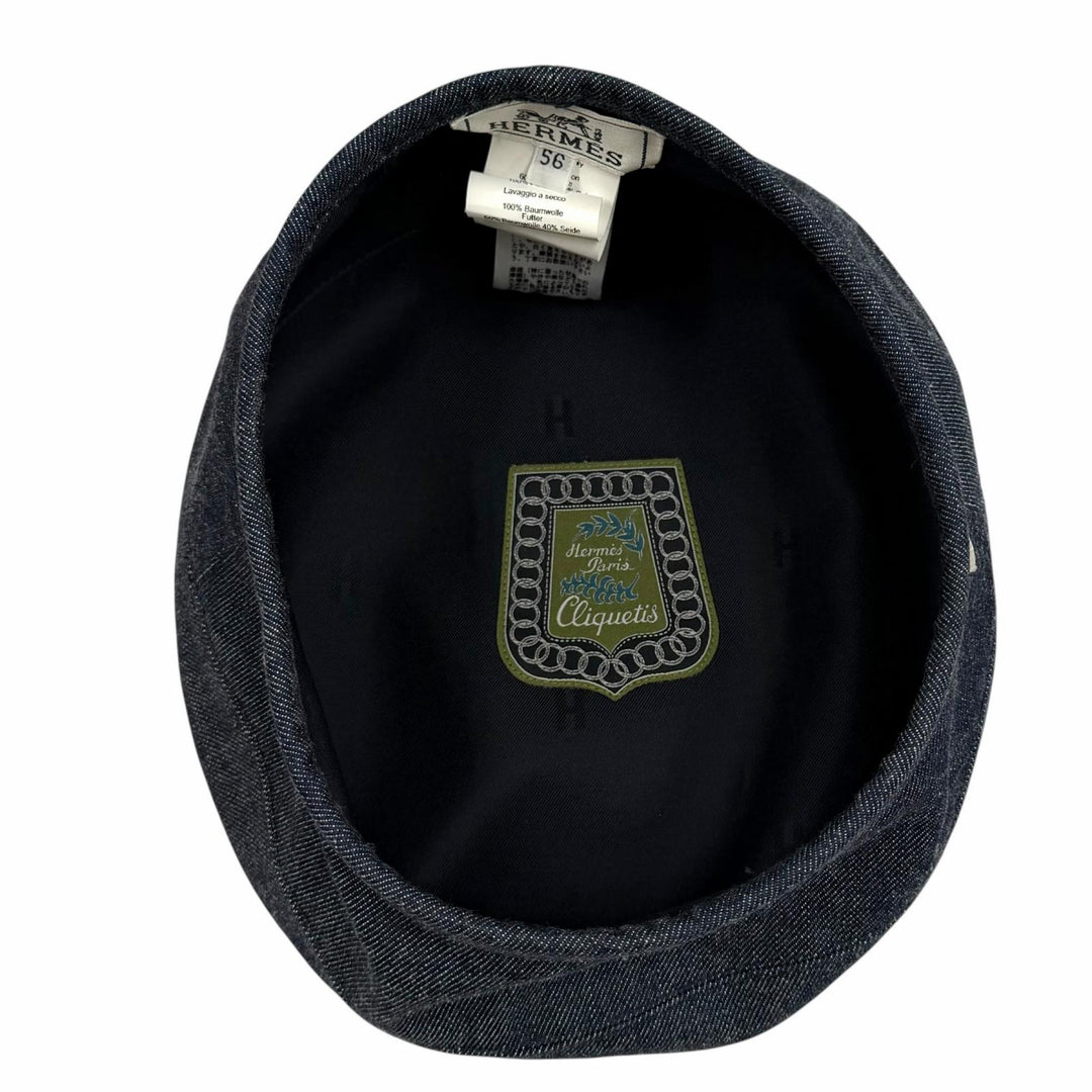 Great HERMES beret Indigo cotton Women 56 H221017N