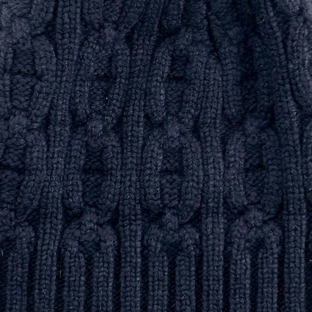 Great HERMES Knit cap Tri-Maion Navy blue cashmere mens M H202070N