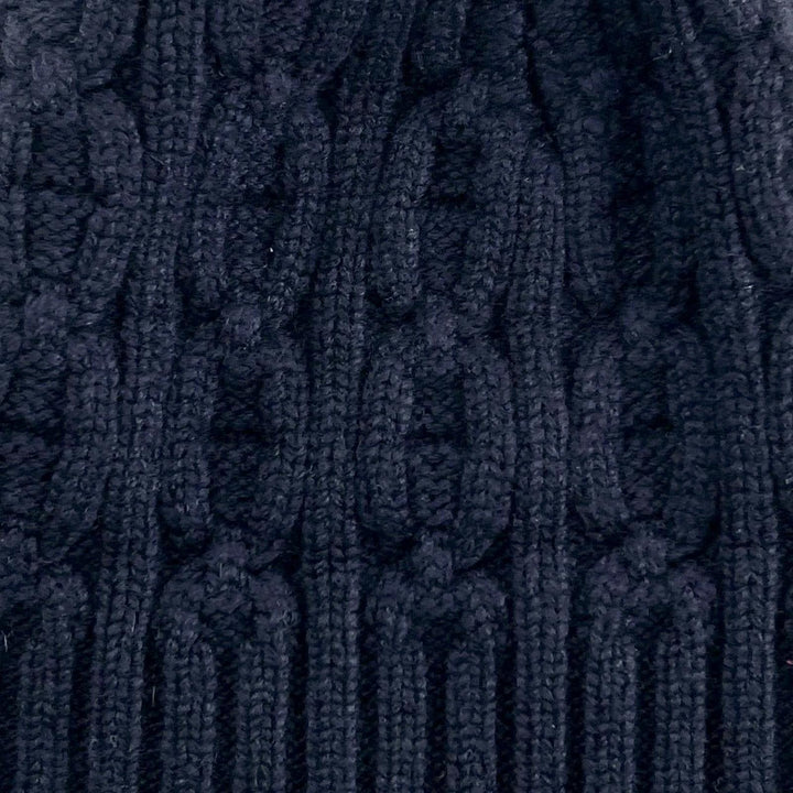 Great HERMES Knit cap Tri-Maion Navy blue cashmere mens M H202070N