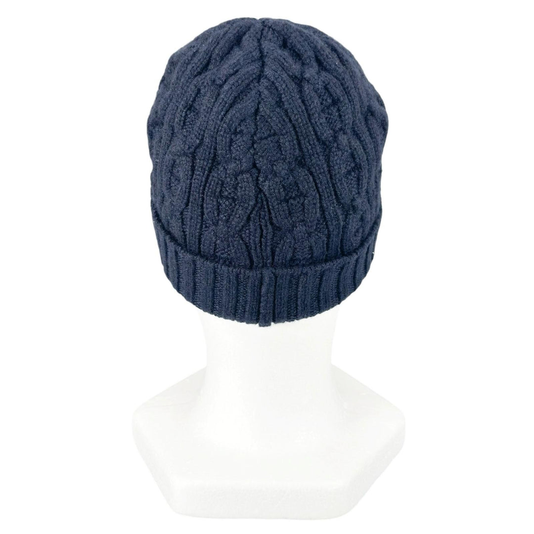 Great HERMES Knit cap Tri-Maion Navy blue cashmere mens M H202070N