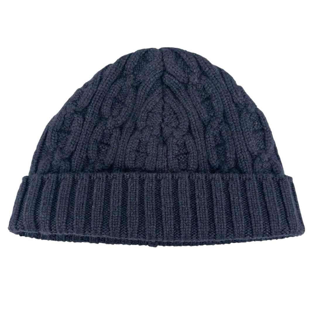Great HERMES Knit cap Tri-Maion Navy blue cashmere mens M H202070N