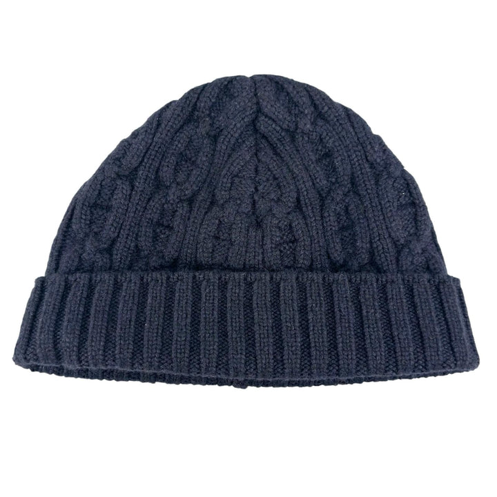 Great HERMES Knit cap Tri-Maion Navy blue cashmere mens M H202070N