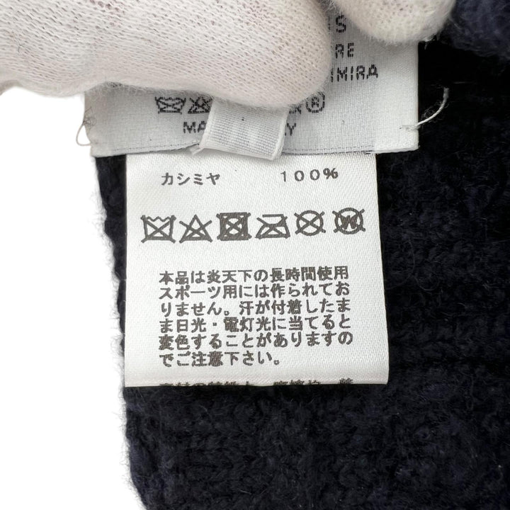 Great HERMES Knit cap Tri-Maion Navy blue cashmere mens M H202070N