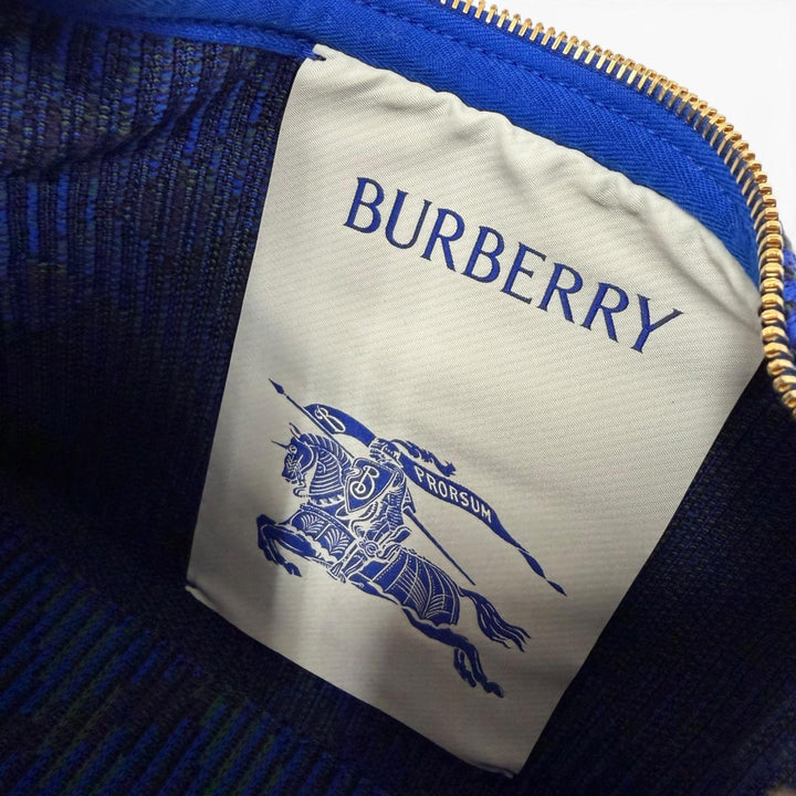 Pristine BURBERRY Handbag Mini Peg Duffle Bag blue canvas Women 8082419