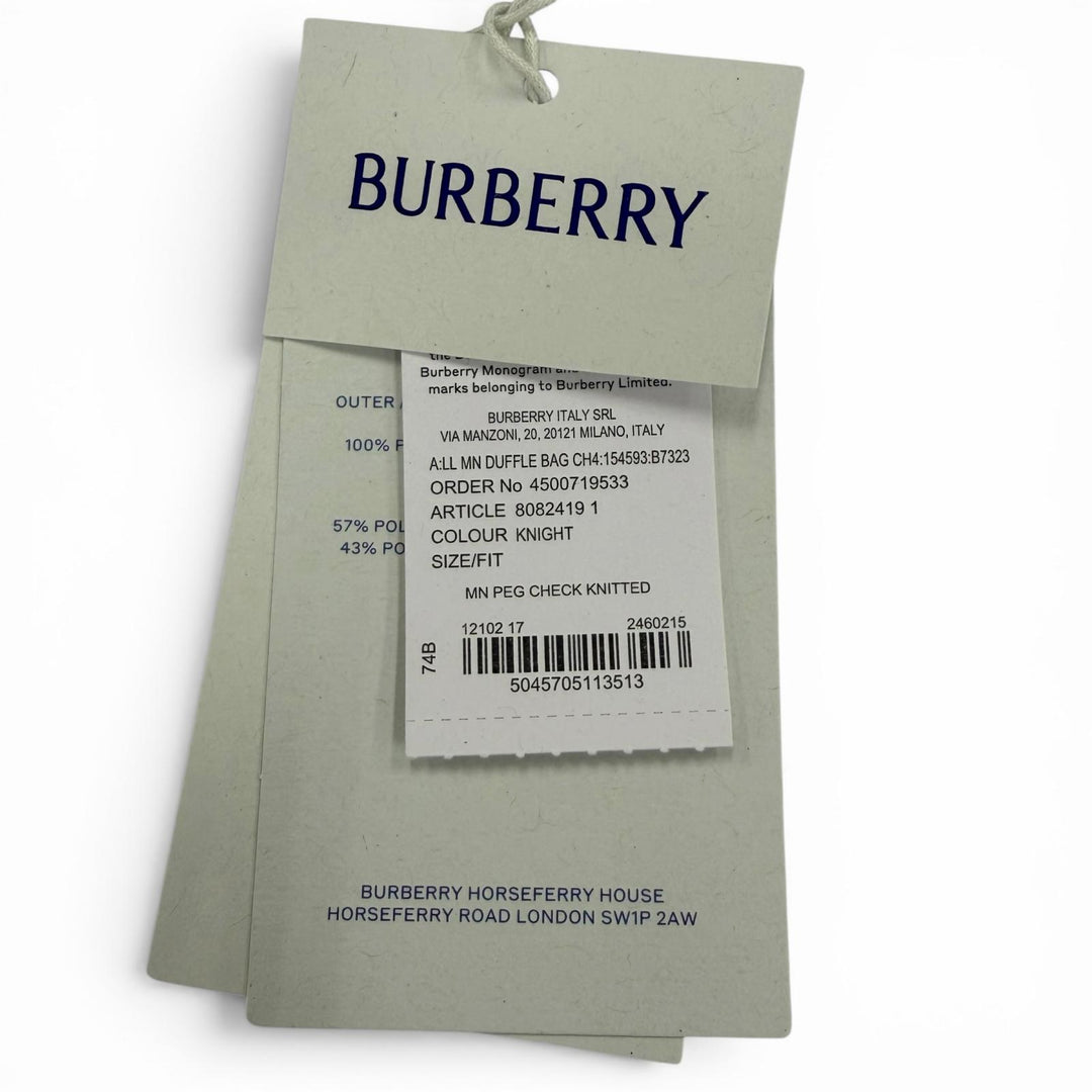 Pristine BURBERRY Handbag Mini Peg Duffle Bag blue canvas Women 8082419
