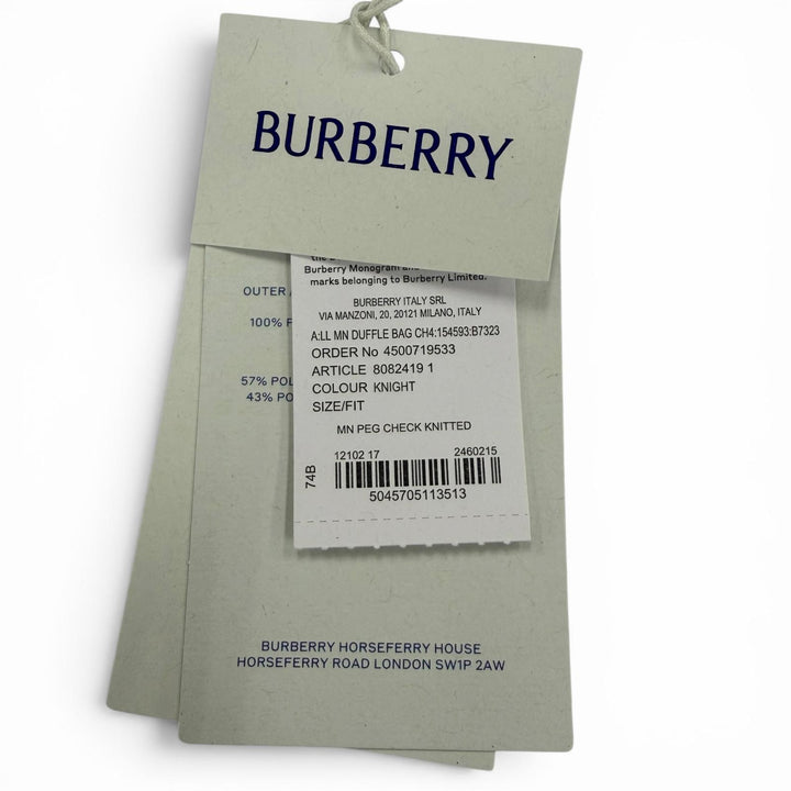 Pristine BURBERRY Handbag Mini Peg Duffle Bag blue canvas Women 8082419