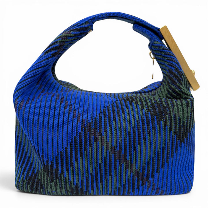 Pristine BURBERRY Handbag Mini Peg Duffle Bag blue canvas Women 8082419