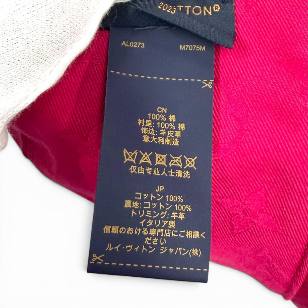 Excellent LOUIS VUITTON×Yayoi Kusama hat black cotton Women M7075