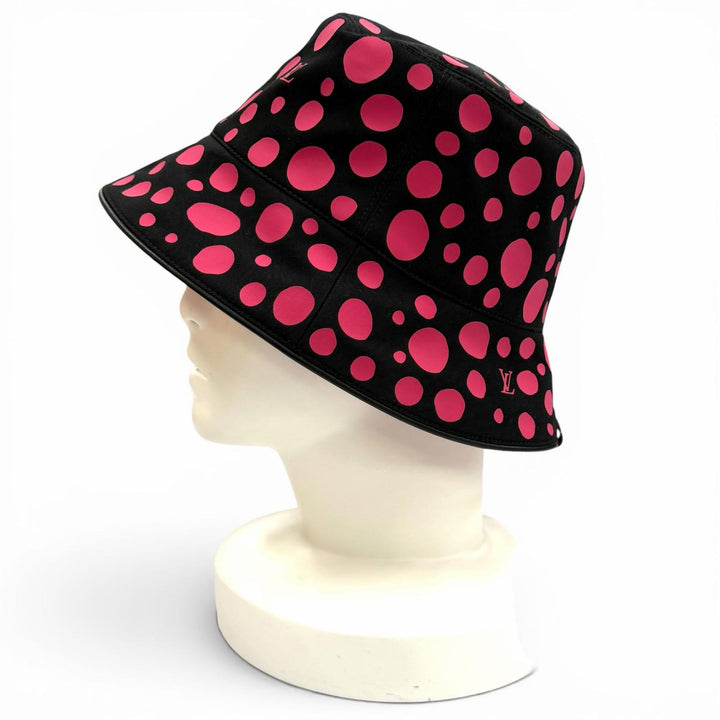 Excellent LOUIS VUITTON×Yayoi Kusama hat black cotton Women M7075