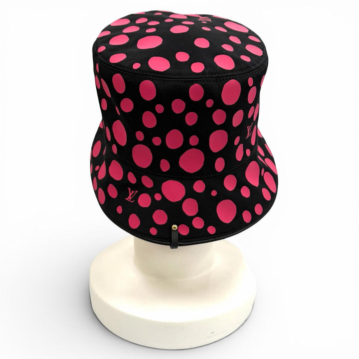 Excellent LOUIS VUITTON×Yayoi Kusama hat black cotton Women M7075