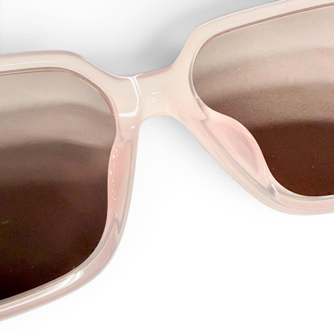 Excellent CHANEL sunglasses COCO Mark Logo Square Clear pink Women 5505－A