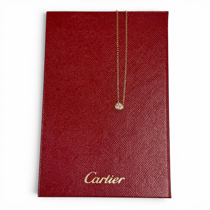 Great Cartier Necklace Damour Pendant Pink Sapphire Pink gold 750 Women B7218400