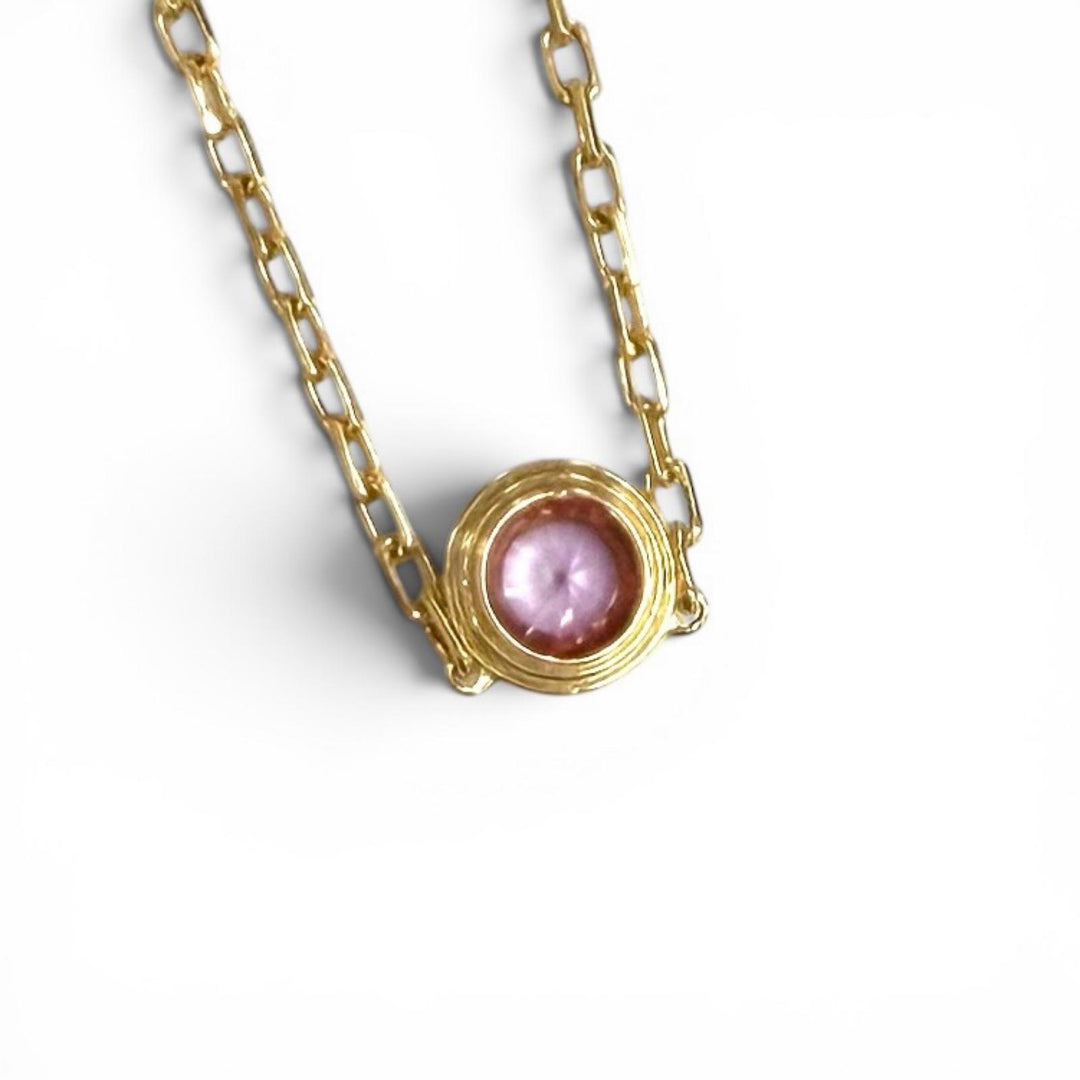 Great Cartier Necklace Damour Pendant Pink Sapphire Pink gold 750 Women B7218400