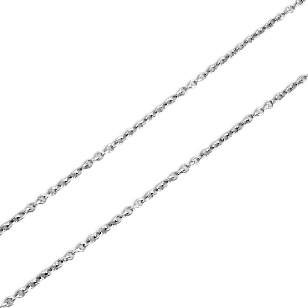 Great TIFFANY&Co. Necklace By the yard PT950 1P Diamond, Setting Diameter