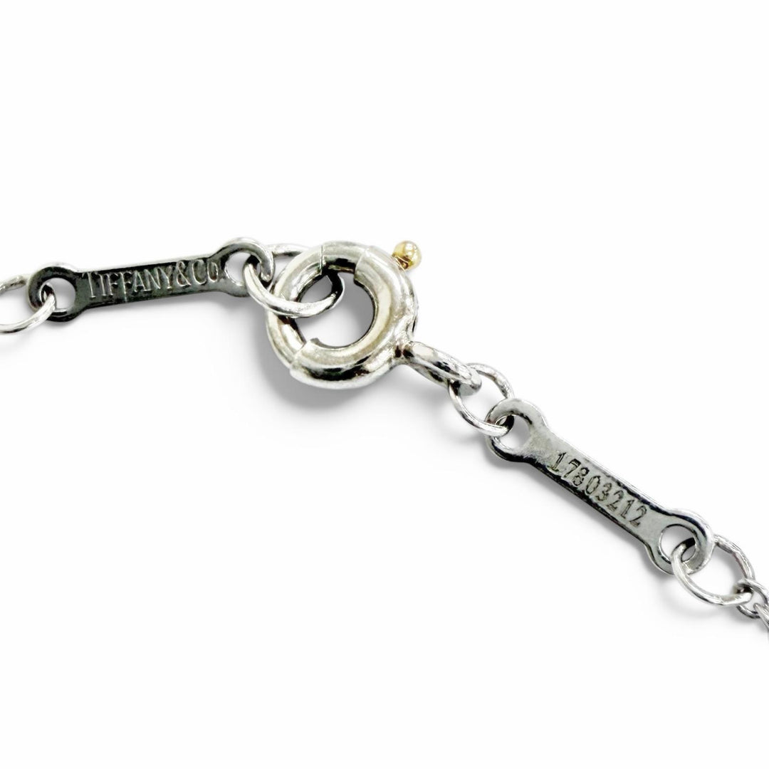 Great TIFFANY&Co. Necklace By the yard PT950 1P Diamond, Setting Diameter