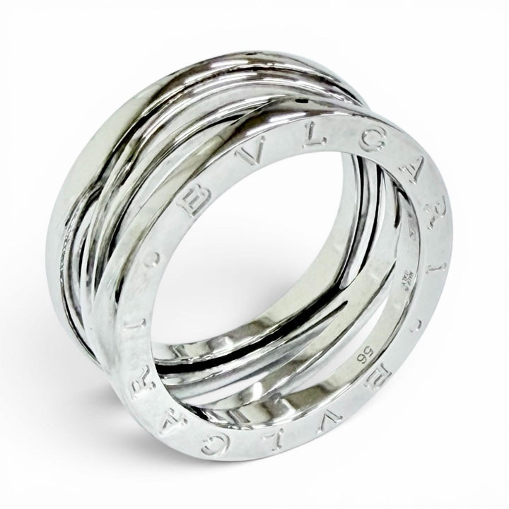 Excellent BVLGARI Ring ring B.zero1 Design Legend 3-Band Ring Whitegold 750 mens