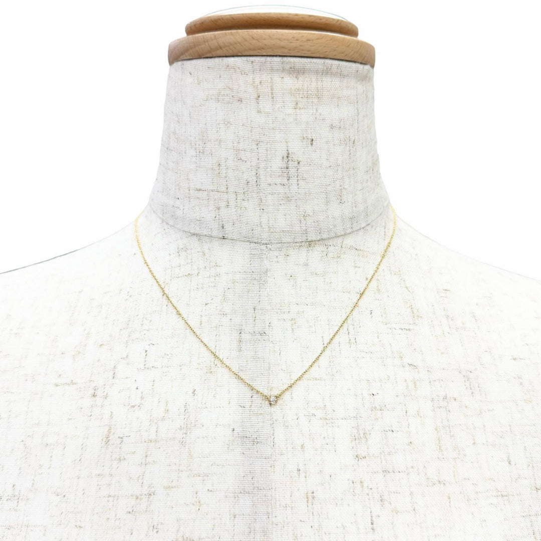 Great TIFFANY&Co. Necklace By the yard 1P diamond setting diameter approximately