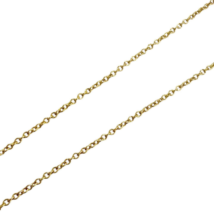 Great TIFFANY&Co. Necklace By the yard 1P diamond setting diameter approximately