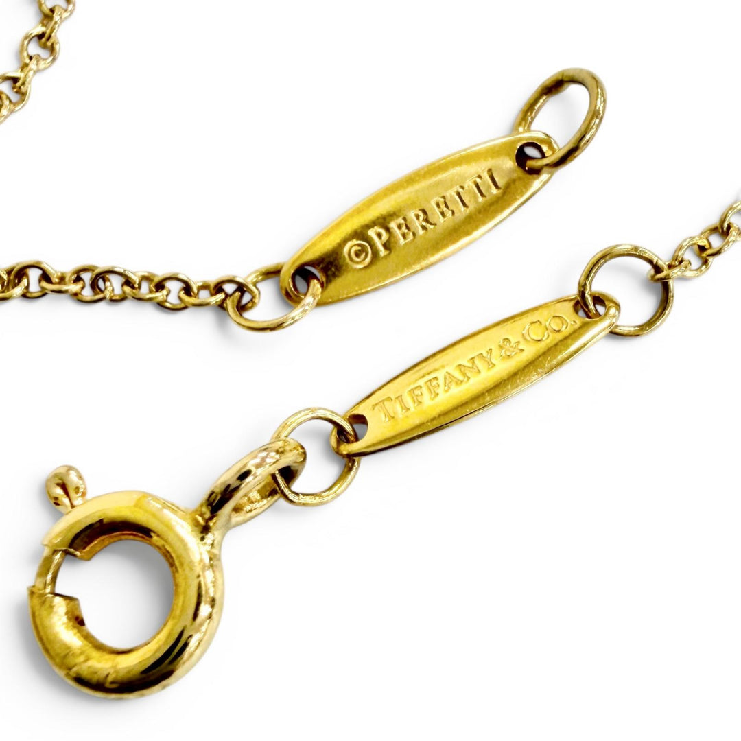 Great TIFFANY&Co. Necklace By the yard 1P diamond setting diameter approximately