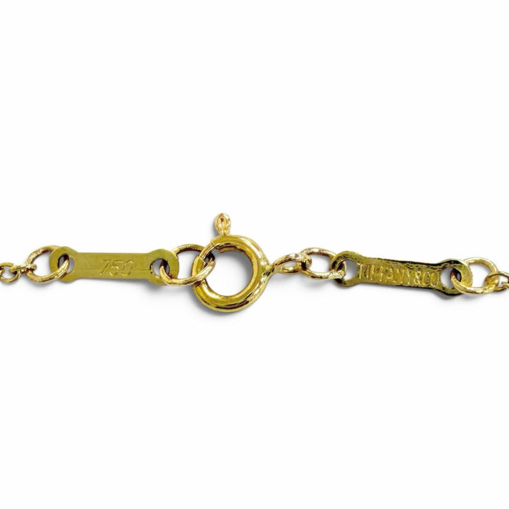 Excellent TIFFANY&Co. Necklace Open Heart Pendant 750 YG Yellow Gold 750 Women