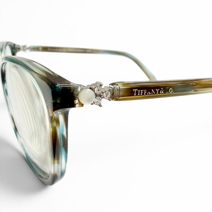 Very Good TIFFANY&Co. Glasses Rhinestone and pearl embellishment TF2109
