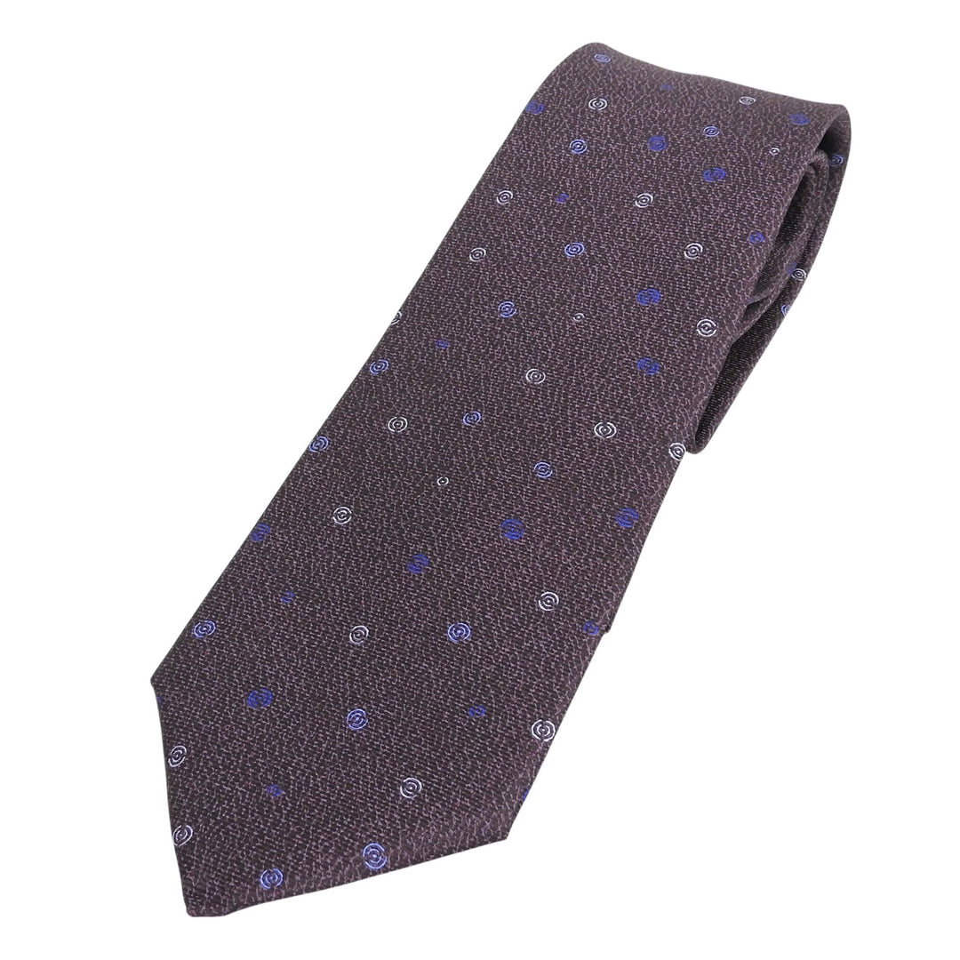 Pristine BVLGARI tie Overall handle Purple silk mens