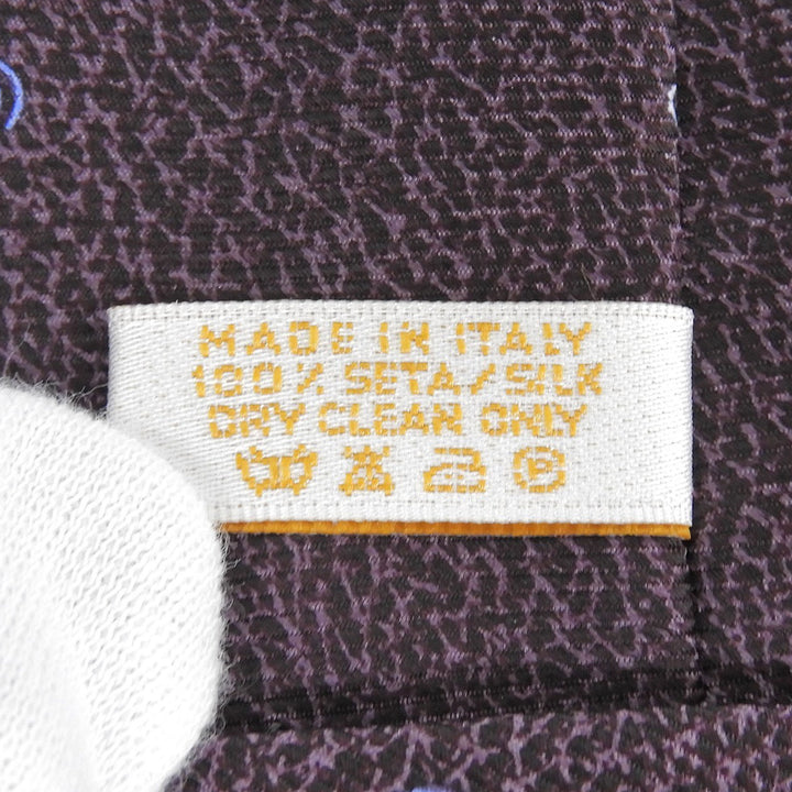 Pristine BVLGARI tie Overall handle Purple silk mens