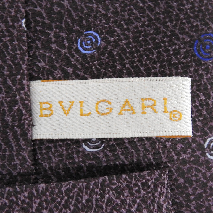 Pristine BVLGARI tie Overall handle Purple silk mens