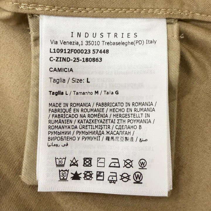 Very Good MONCLER Blouson CAMICIA Logo patch safari jacket beige cotton mens L