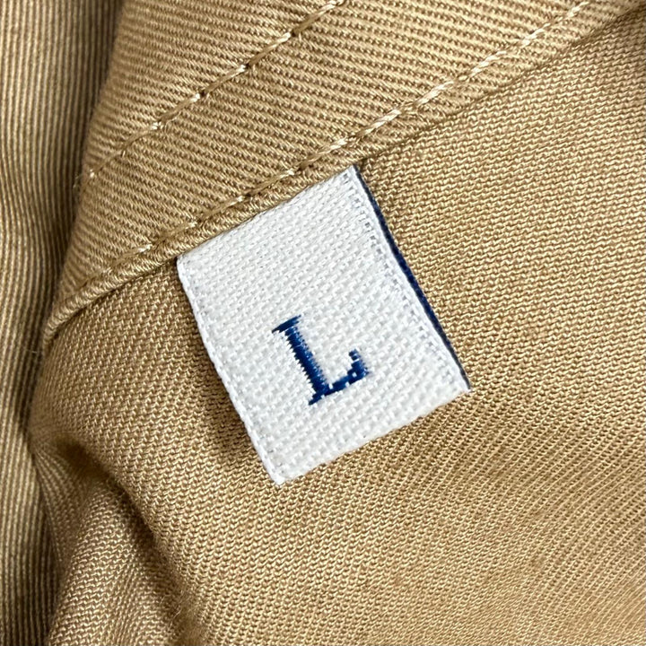 Very Good MONCLER Blouson CAMICIA Logo patch safari jacket beige cotton mens L