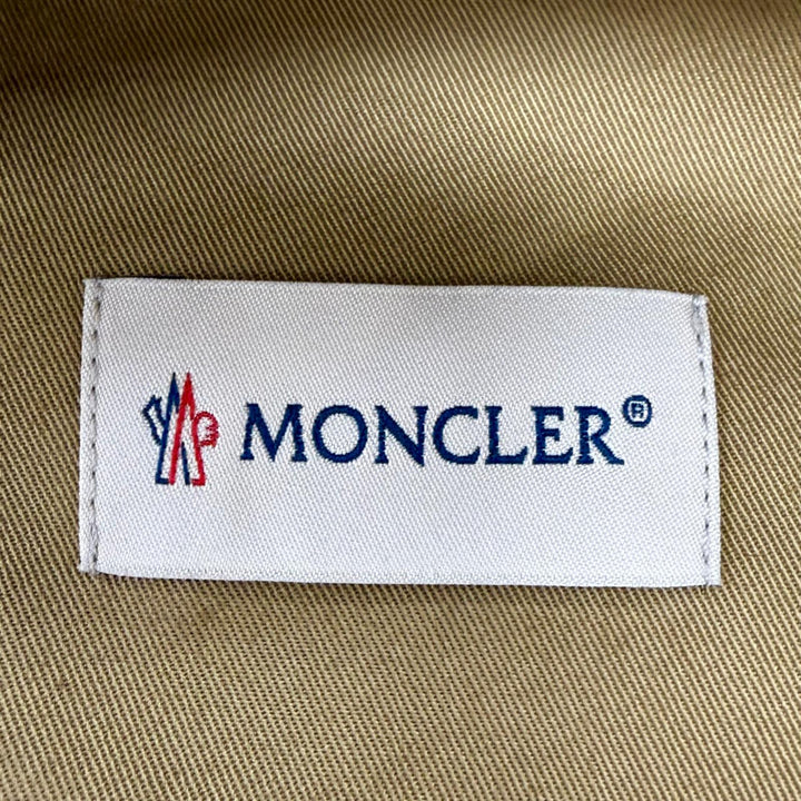 Very Good MONCLER Blouson CAMICIA Logo patch safari jacket beige cotton mens L