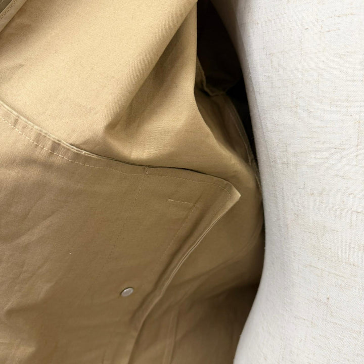 Very Good MONCLER Blouson CAMICIA Logo patch safari jacket beige cotton mens L