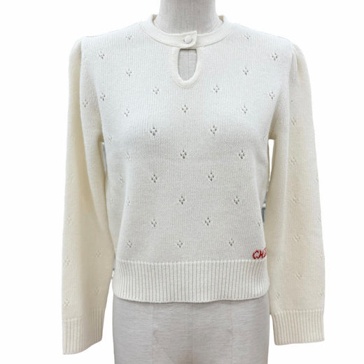 Excellent Chloe knit off white wool Women M CH25WMP08590107