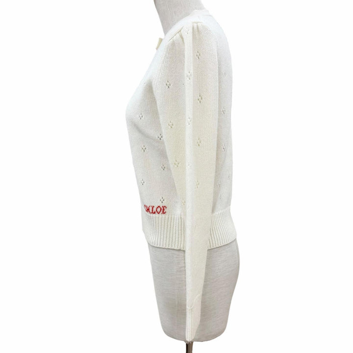 Excellent Chloe knit off white wool Women M CH25WMP08590107