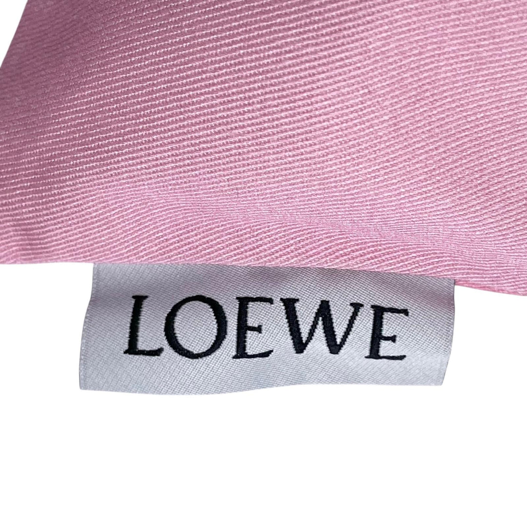 Excellent LOEWE Pouch Drawstring Logo patch stripe pattern drawstring bag