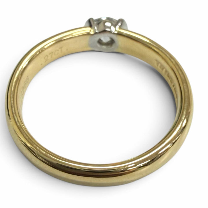 Excellent TIFFANY&Co. Ring ring 0.27 H VVS1 VG NONE T95266 Yellow Gold 750 Women