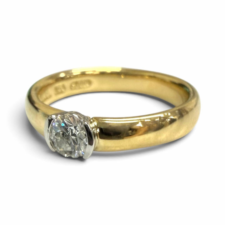 Excellent TIFFANY&Co. Ring ring 0.27 H VVS1 VG NONE T95266 Yellow Gold 750 Women