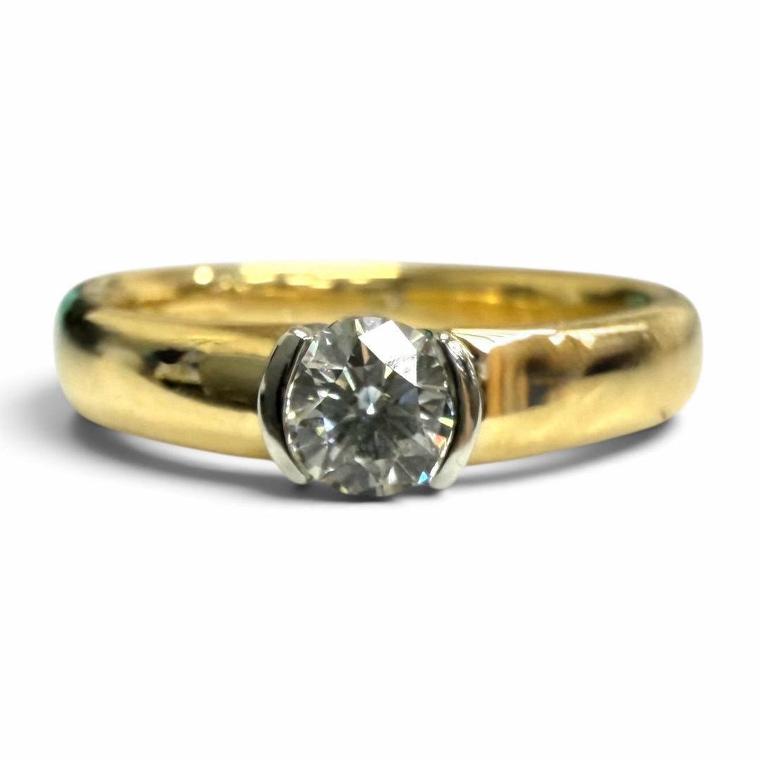 Excellent TIFFANY&Co. Ring ring 0.27 H VVS1 VG NONE T95266 Yellow Gold 750 Women
