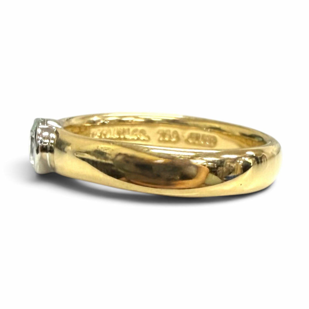 Excellent TIFFANY&Co. Ring ring 0.27 H VVS1 VG NONE T95266 Yellow Gold 750 Women