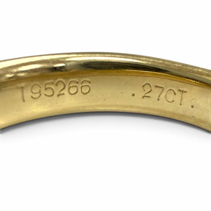 Excellent TIFFANY&Co. Ring ring 0.27 H VVS1 VG NONE T95266 Yellow Gold 750 Women
