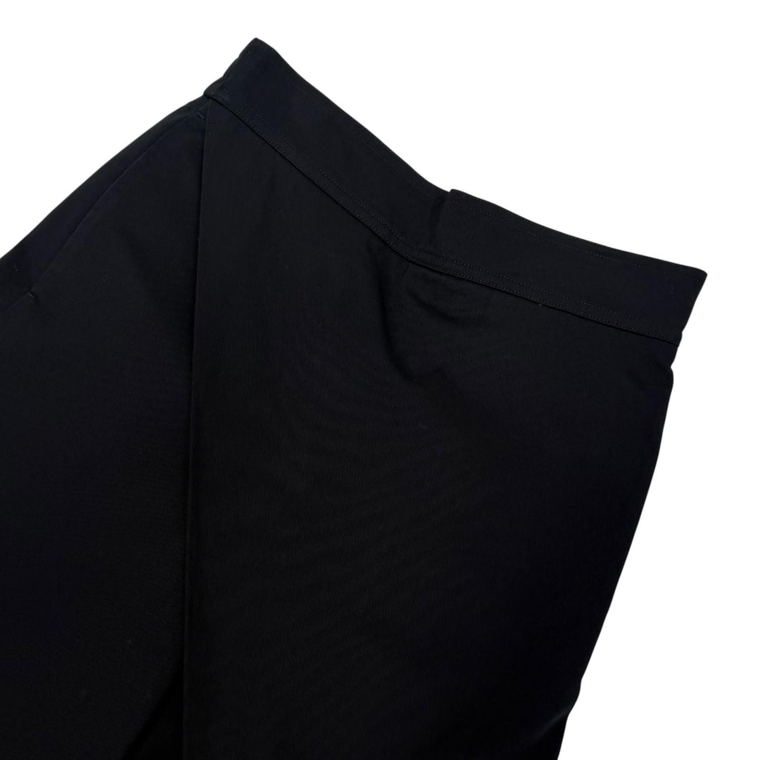 Great LOEWE Pants Anagram leather patch, wrap-style design, cropped. black XS