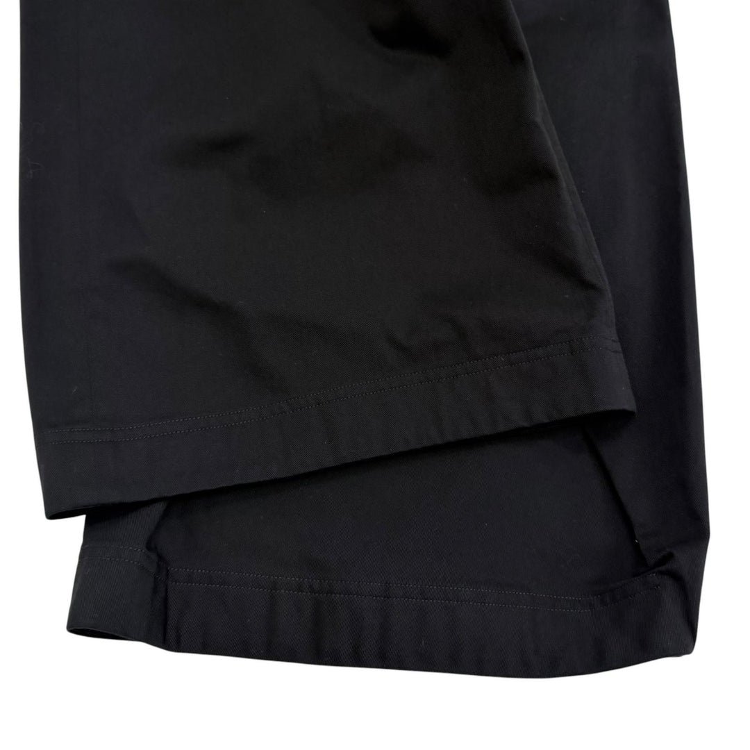 Great LOEWE Pants Anagram leather patch, wrap-style design, cropped. black XS