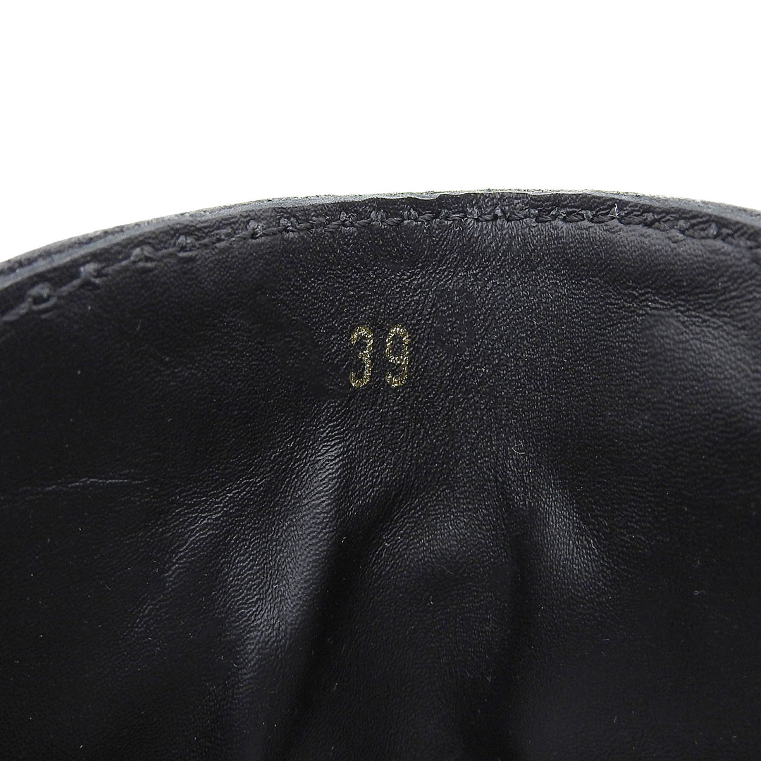Excellent TOD’S boots Side zip, lace-up, chunky heel, medium black leather 39