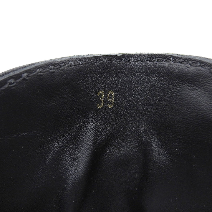 Excellent TOD’S boots Side zip, lace-up, chunky heel, medium black leather 39