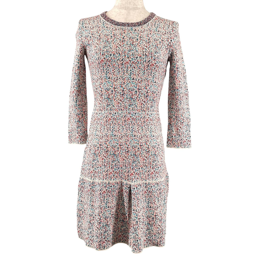 Excellent Christian Dior one piece Crew neck knit Multi silk 38 5C24660AM515